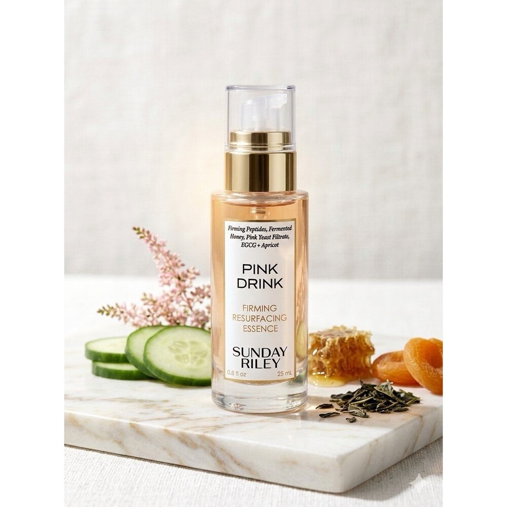 Sunday Riley Pink Drink Firming Resurfacing Essence. Travel size 25 mL / 0.8 fl